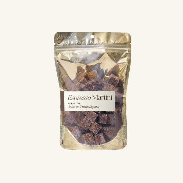 Gold 1/2 lb, Bulk Bag filled with Espresso Martini Luxe Mixer Cubes
