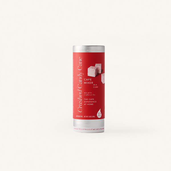 Candy Cane Luxe Mixer Cube tallboy on an off white background.