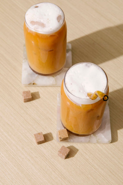 How To Make An Iced Pumpkin Spice Tea Latte with Vanilla Cold Foam