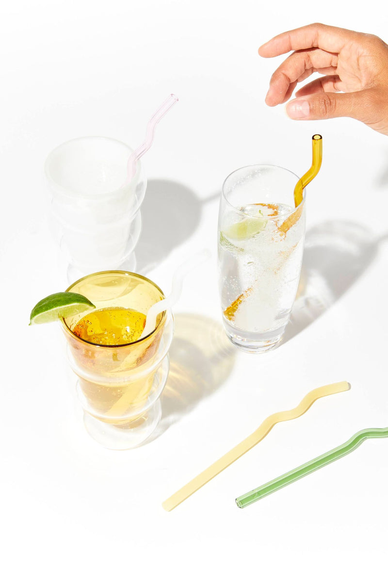 Squiggle Glass Straws