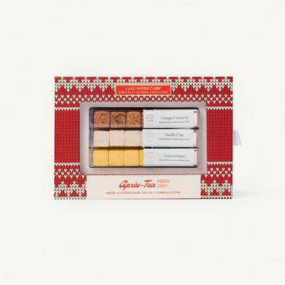 Aopre-Tea tea mix set in a decorative box with a red and white pattern.