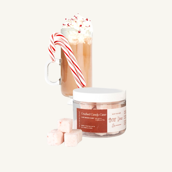 Crushed Candy Cane  Holiday Cafe Mixer Cube Jar