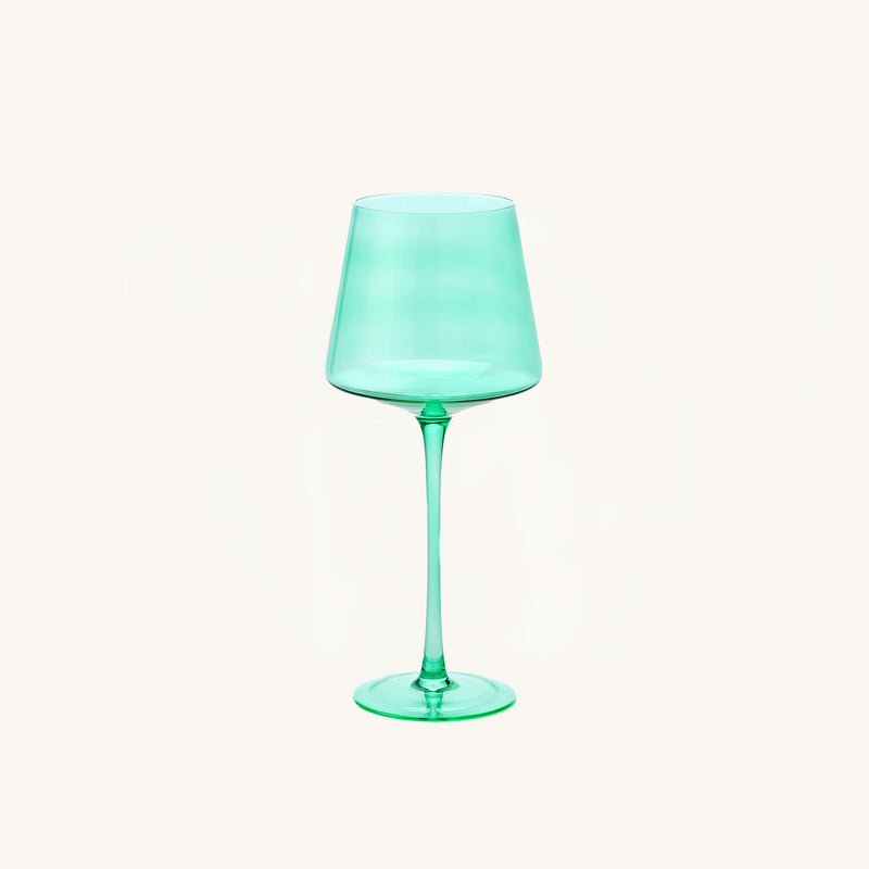 Aura Green Wine Glass Set of 6