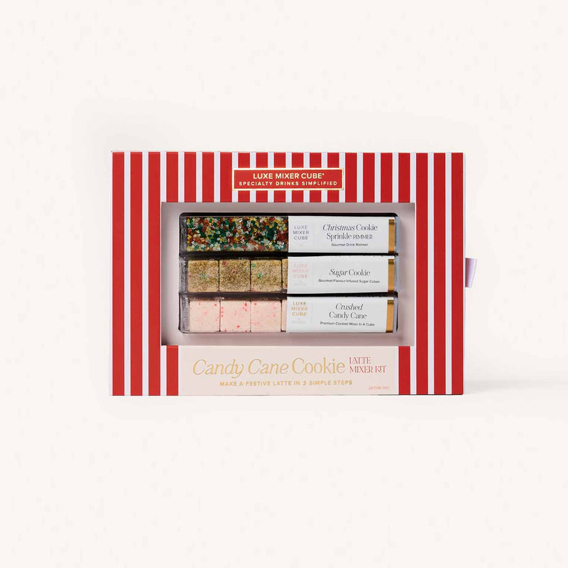 Candy Cane Cookie Latte Cafe Set