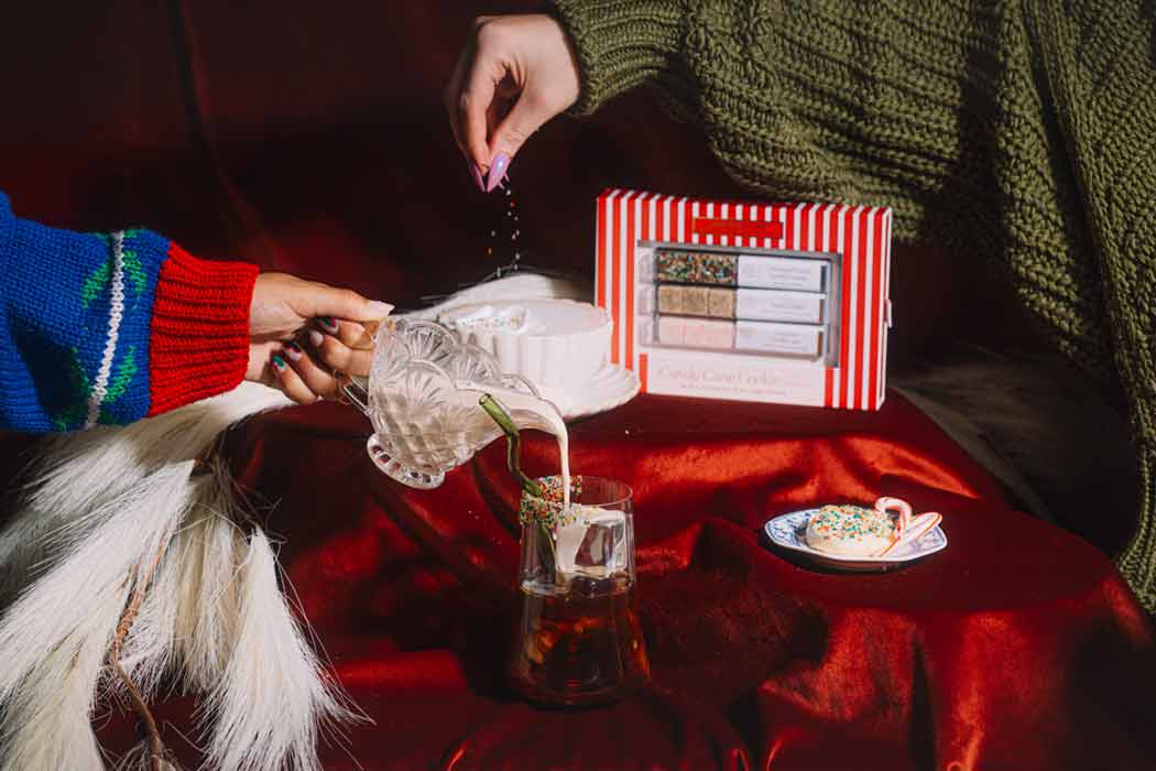 Candy Cane Cookie Latte Cafe Set