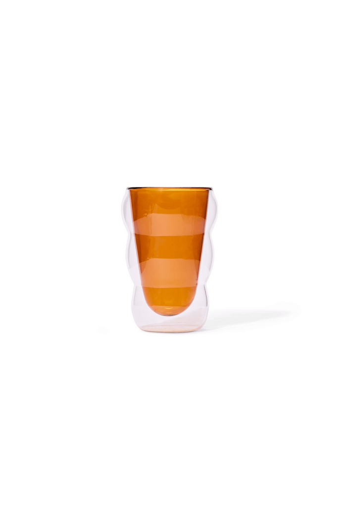 Double Walled Tea Cup Amber