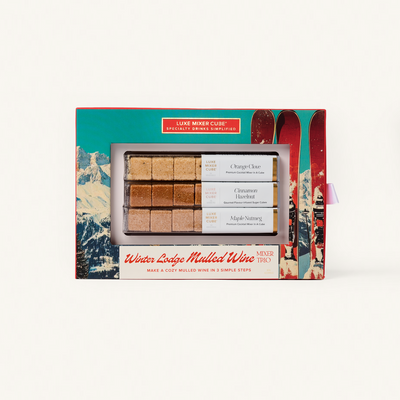 Winter Lodge Mulled Wine Mixer Trio packaging with colorful design