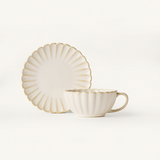 Scalloped Cafe Set |  Cream