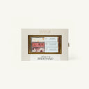 A boxed set of three small rectangular chocolate bars displayed in a cream-colored gift box with the text 'LUXE MAKER CUBE' and 'call you to my BRIDESMAID'.